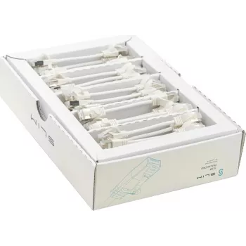 Wirewin SLIM KAT6A 10 Gigabit Light Patchkabel, 0,1 m, U/FTP, Ø 3,8 mm, Weiß, 50er-Pack (SLIM-LS-K6A 0.1 WT 50)