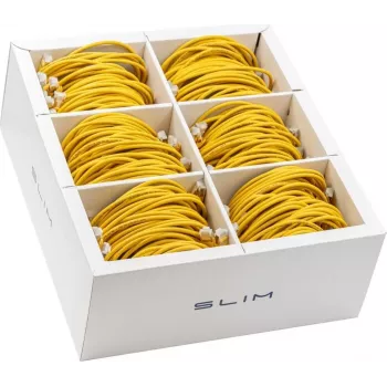 Wirewin SLIM KAT6A 10 Gigabit Light Patchkabel, 1,5m, U/FTP, Ø 3,8mm, Gelb, 60er-Pack KAT6A LIGHT Shielded (SLIM-LS-K6A 1.5 YE 60)