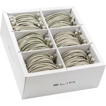 Wirewin SLIM-LS-K6A 3.0 36 Cat6A Slim Ethernet Patchkabel, 3m, U/FTP, Grau, 36er-Pack