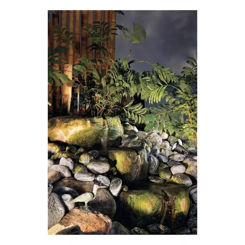 SLV Nautilus Spike Gartenstrahler 227410 GU10 IP65 mit Erdspieß und 1,5 m Kabel Schwarz