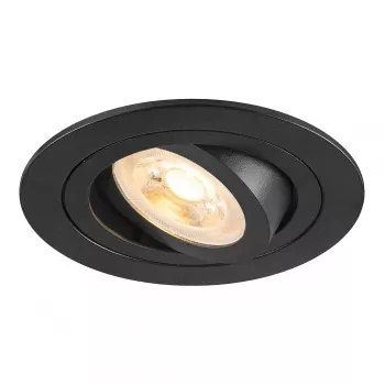 SLV Einbauleuchte New Tria 75, GU10, Max 10W, Schwarz, 75mm