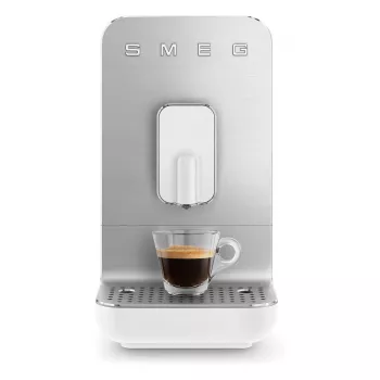 SMEG BCC11WHMEU Vollautomatische Kaffeemaschine mit Dampfdüse, 19 Bar, 1,4 l, Weiß