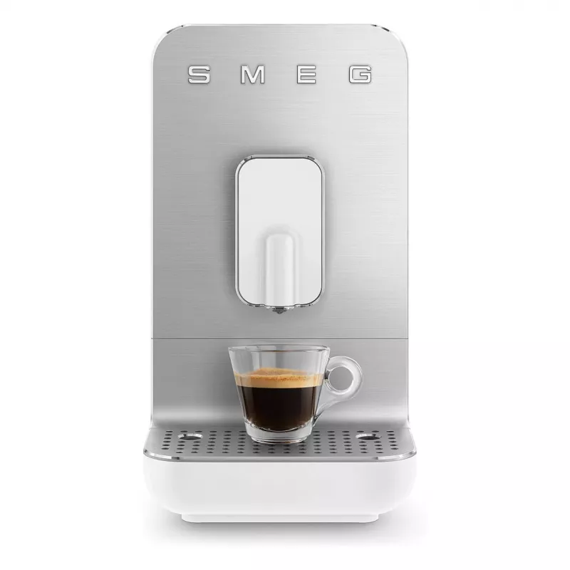 SMEG BCC11WHMEU Vollautomatische Kaffeemaschine mit Dampfdüse, 19 Bar, 1,4 l, Weiß
