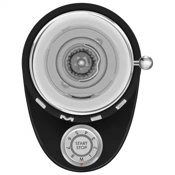 Smeg CGF03BLEU 50's Style Conical Burr Coffee Grinder - Schwarz, 150W, 350g Fassungsvermögen