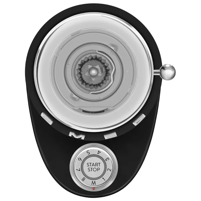 Smeg CGF03BLEU 50's Style Conical Burr Coffee Grinder - Schwarz, 150W, 350g Fassungsvermögen