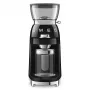 Smeg CGF03BLEU 50's Style Conical Burr Coffee Grinder - Schwarz, 150W, 350g Fassungsvermögen