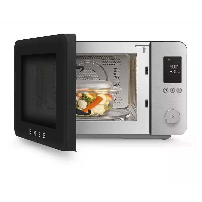 Smeg MOC02BLMEU Kombi-Mikrowellenherd, 9 Funktionen, 2100 W, Matt Schwarz