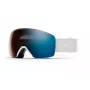 Smith Skyline Ski-Brille mit ChromaPop Photochromer Linse, White Vapor Rahmen und Blue Sensor Mirror Linse