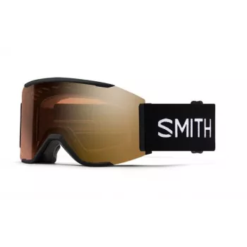 Smith Squad Mag Skibrille - Schwarz mit ChromaPop Pro Gold Mirror und Storm Rose Flash Gläsern