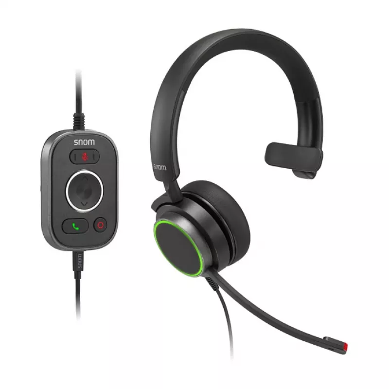 Snom A330M Kabelgebundenes On-Ear-Mono-Headset mit geräuschunterdrückendem Mikrofon