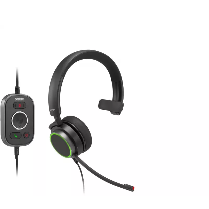 Snom A330M Kabelgebundenes On-Ear-Mono-Headset mit geräuschunterdrückendem Mikrofon