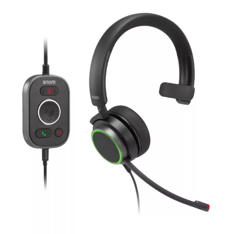 Snom A330M Kabelgebundenes On-Ear-Mono-Headset mit geräuschunterdrückendem Mikrofon