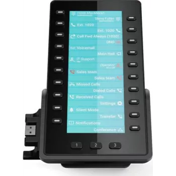 Snom D8C Erweiterungsmodul für D862/D865 IP-Telefone, 4,3 Zoll Farbdisplay, 48 programmierbare Tasten, USB, Schwarz