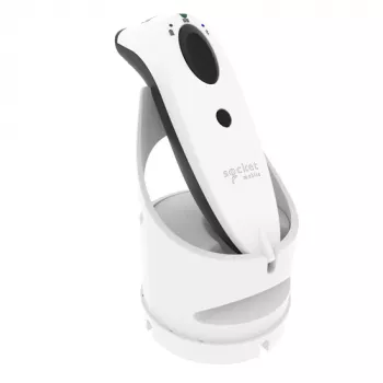 Socket Mobile SocketScan S720 Handheld Barcode Scanner 1D 2D Wireless Bluetooth White with Charging Cradle