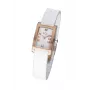 SOL WATCH WOMAN 10011/3 23mm Quarz Analog Edelstahlgehäuse Lederarmband Weißes Zifferblatt Schwarzes Armband