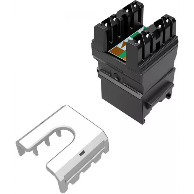SOLARIX Cat.6 UTP RJ45 Tool-Free Keystone Jack, Schwarz