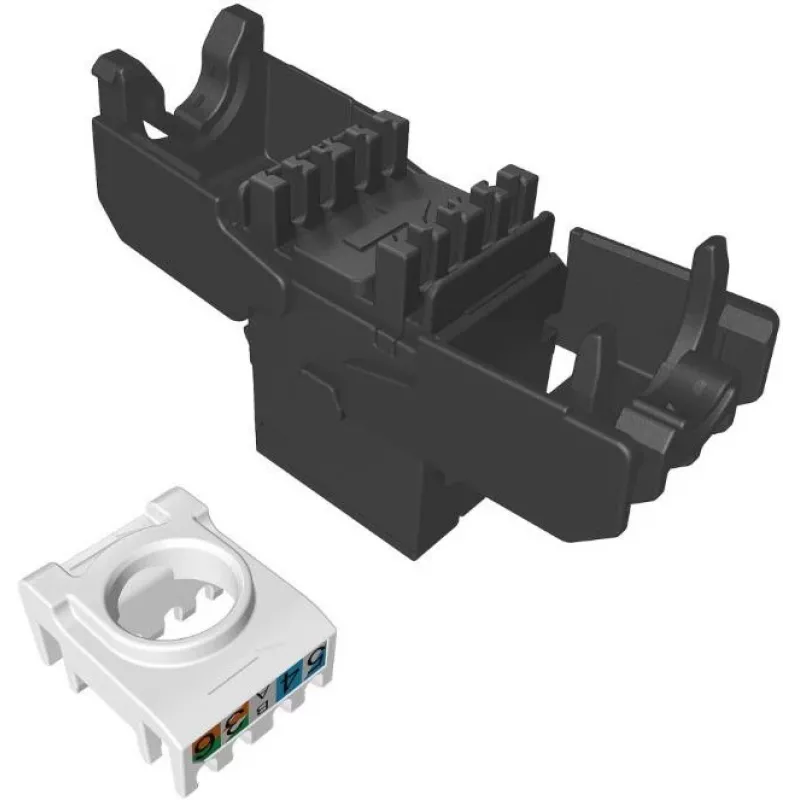 SOLARIX Cat.6 UTP RJ45 Tool-Free Keystone Modul, Schwarz (RAL 9005)