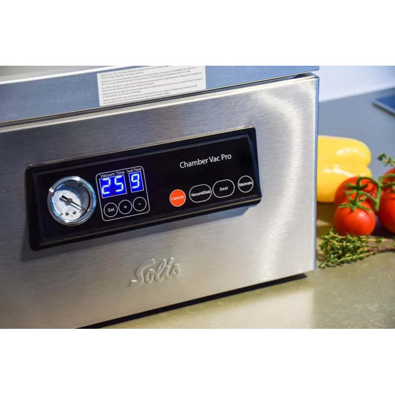 Solis Chamber Vac Pro Vakuumiergerät mit Kammer aus Edelstahl, 950 mbar, 250 W
