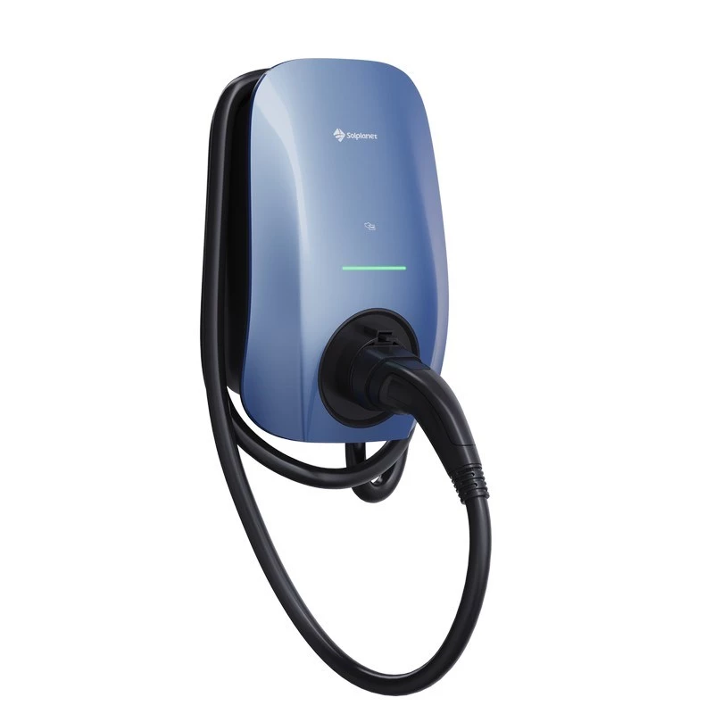 Solplanet SOL22H-WP1 Morandi Blue AC EV Ladestation, 22 kW, 3-Phasen, Typ 2 mit 5m Kabel, RFID, Wi-Fi, Bluetooth, NFC, RS485