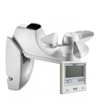 Somfy 1818317 Soliris Smoove Uno Pure White Kit mit Wind-/Sonnensensor ohne Rahmen
