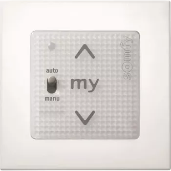 Somfy Smoove Uno A/M io Pure Weiß Wandtransmitter mit Rahmen 1811405