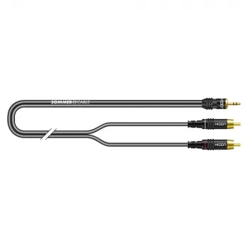 Sommer Cable SC-Onyx 0,25 mm² symmetrisches Audio-Patchkabel 1 m schwarz