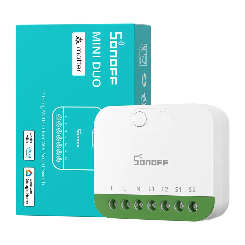 Sonoff MINI-2GS Matter Two-Channel Mini Switcher