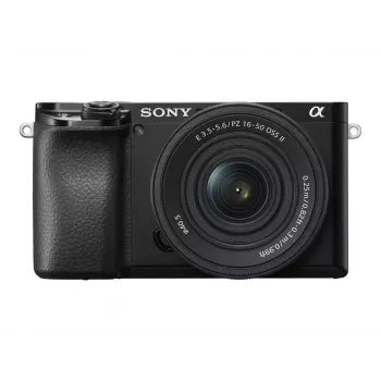 Sony Alpha 6100A ILCE6100AKB.CEC Systemkamera mit E PZ 16–50mm OSS II Objektiv, Schwarz