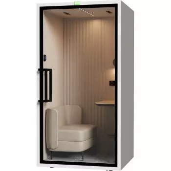 SOUNDBOX INC ARTPod+ SM Schallschutzbox für eine Person, Weiß