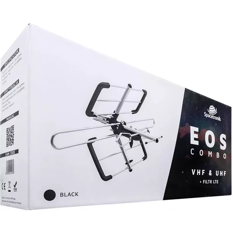 SPACETRONIK EOS Combo Black Passive DVB-T/T2 Antenne EOS Combo Black (PASYWNA)
