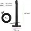 Spacetronik Hook TV DVB-T2 Magnetantenne mit 28-dBi-Verstärker und 3-m-Kabel