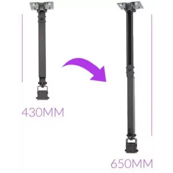Spacetronik SPA-P01B Universal-Projektorhalterung 2-in-1 Decke/Wand, 15 kg, Stahl, Schwarz