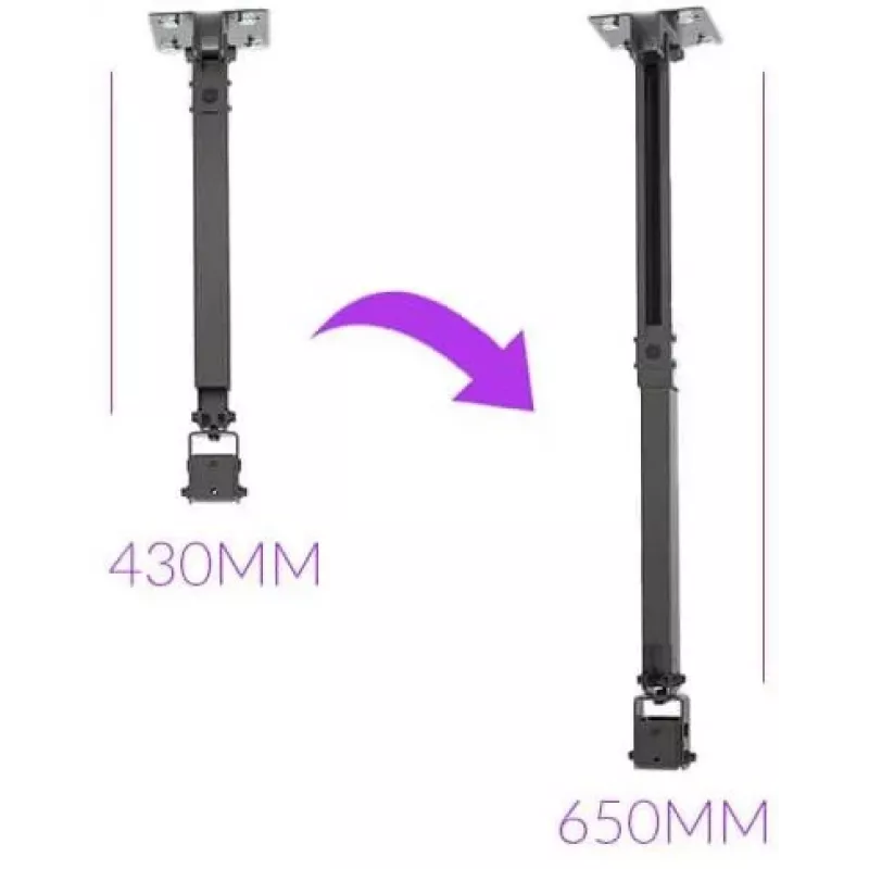 Spacetronik SPA-P01B Universal-Projektorhalterung 2-in-1 Decke/Wand, 15 kg, Stahl, Schwarz