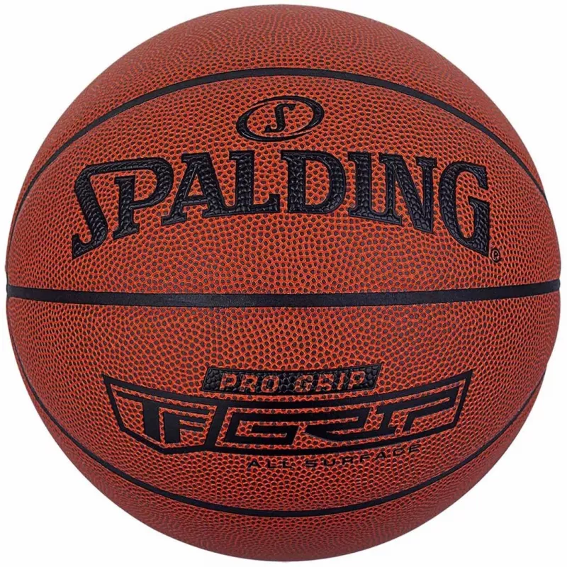 Spalding Pro Grip Basketball Größe 7 – Indoor/Outdoor Composite-Leder, Deep Channel, 8-Panel