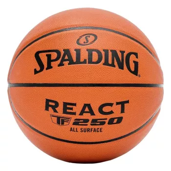 Spalding React TF-250 Basketball - Größe 7, Indoor/Outdoor, Performance-Compositleder, Orange