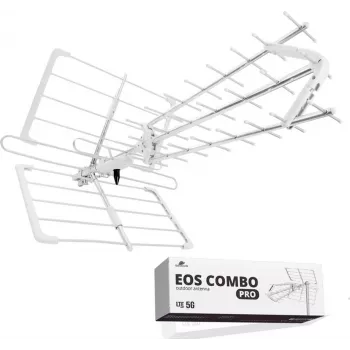 SPARKLE DVB-T2 Spacetronik EOS PRO Combo UHF+VHF LTE 5G Richtantenne (Weiß)