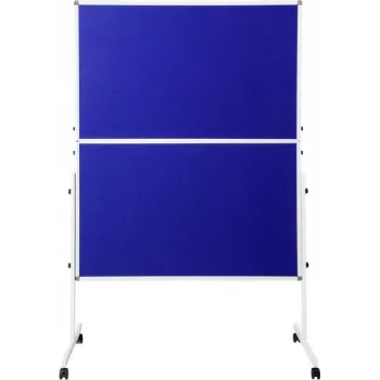 SpeaKa Professional Moderationswand SP-PB-B01 Blauer Filz 1250 x 1850 mm Faltbar mit Rollen Doppelseitig SP-12058196