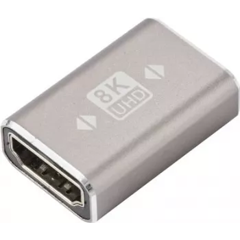 SpeaKa Professional SP-11301992 HDMI Adapter Buchse zu Buchse 8K 60Hz 4K 120Hz Aluminium Grau