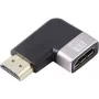 SpeaKa Professional SP-11302004 HDMI Adapter 8K 60Hz 4K 120Hz 90° gewinkelt Stecker auf Buchse Schwarz Silber