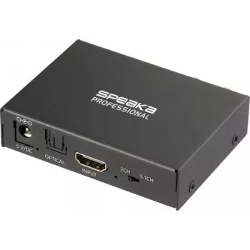 SpeaKa Professional SP-HDS-300 HDMI-Splitter 1x2 mit Audio-Extraktion 4K