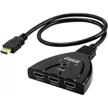 SpeaKa Professional SP-HDSW-200 3-Port HDMI-Umschalter 8K UHD 7680x4320 Pixel