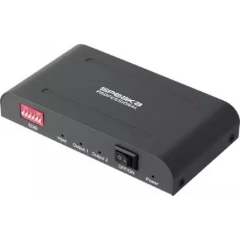 SpeaKa Professional SP-HSAE-100 2-Port HDMI-Splitter mit zusätzlichem USB-C-Eingang, 8K 30Hz, HDCP 2.3, HDR, Dolby Vision, Schwarz SP-14570404