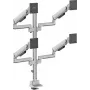 SpeaKa Professional SP-MM-1070 Quad-Monitor-Tischhalterung für 17-40 Zoll Bildschirme, Aluminium, höhenverstellbar, Neigung, Schwenk, 360° Drehung, 8 kg pro Arm, Schwarz SP-14376404
