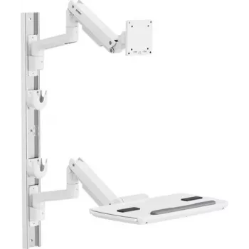 SpeaKa Professional SP-MM-961 Full-Motion-Wandhalterung für 17-49 Zoll Monitore, Weiß, Höhenverstellbar, Schwenk- & Neigbar, VESA bis 100x100, 20 kg