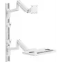 SpeaKa Professional SP-MM-961 Full-Motion-Wandhalterung für 17-49 Zoll Monitore, Weiß, Höhenverstellbar, Schwenk- & Neigbar, VESA bis 100x100, 20 kg