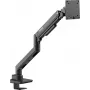 SpeaKa Professional SP-MM-970 Einzelmonitorarm Tischhalterung für 17-49 Zoll Bildschirme, Gasfeder höhenverstellbar, Neigen, Schwenken, Drehen, VESA 75/100, Schwarz SP-12355456