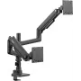 SpeaKa Professional SP-MM-980 Dual-Monitor-Tischhalterung für 17-49 Zoll Bildschirme, höhenverstellbar, neigbar, schwenkbar, drehbar, Gasfeder, Schwarz SP-12355452