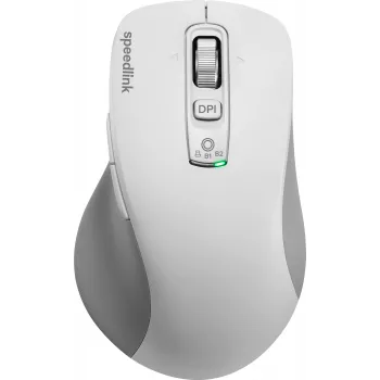 SPEEDLINK VELORA wiederaufladbare kabellose Maus, Bluetooth & 2,4 GHz, Smart Flying Scrollrad, Weiß SL-630310-WT
