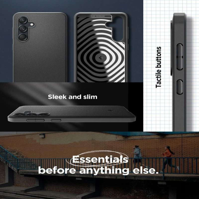 Spigen Essential SandBlast Case für Samsung Galaxy M55 5G - Matt Schwarz