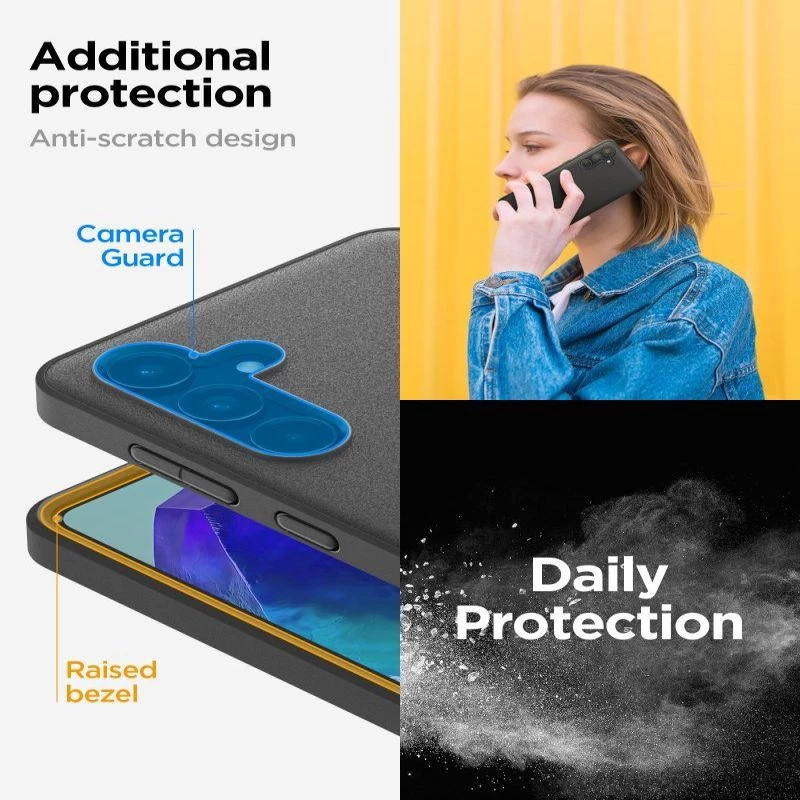 Spigen Essential SandBlast Case für Samsung Galaxy M55 5G - Matt Schwarz